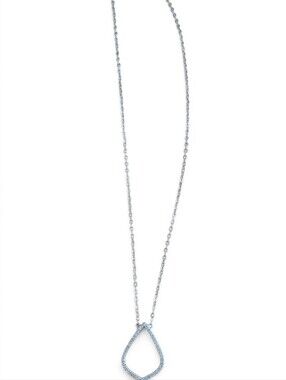 Silpada Silver Teardrop Outline Necklace
